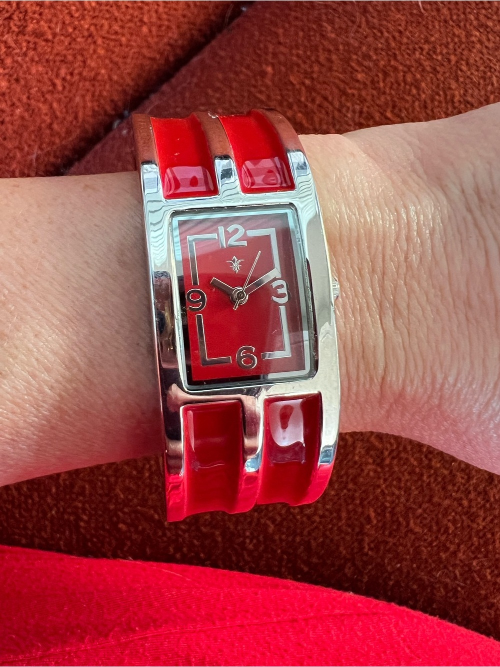 Red Fashion Bangle Watch - Unbranded